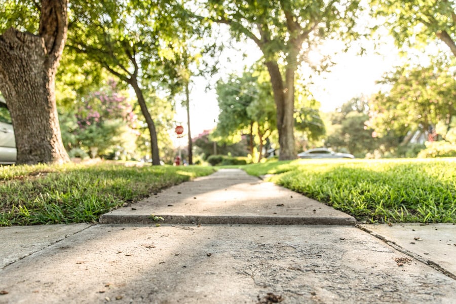 Sidewalk crack