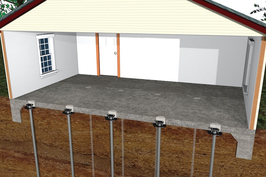 diagram of slab piers