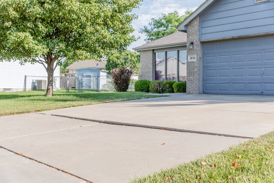 Uneven driveway slabs