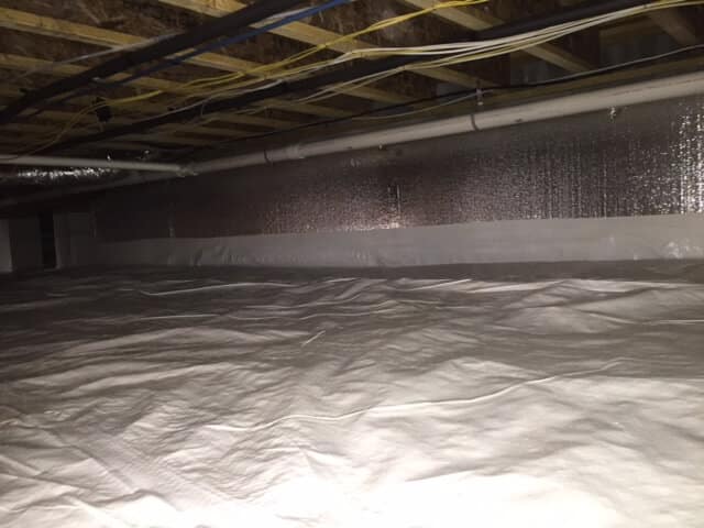 Crawlspace encapsulation with Silver Glo