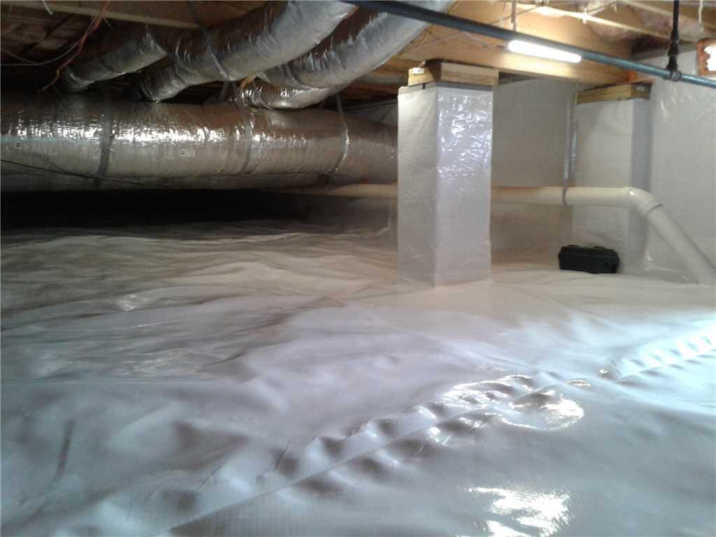 American foundation and waterproofing repaired a crawl space